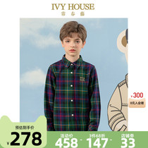 IVY HOUSE Ivy Ivy Childrens Clothing Boy Fall New Style Shirt Long Sleeve Classic Embroidery English College