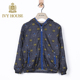 IVY NHÀ Ivy Kids Fall mới dài tay áo dệt kim áo khoác nam sọc trùm đầu Cardigan.