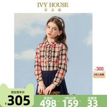 IVY HOUSE Ivy Ivy Childrens Fall New Classic Plaid Shirt Town Long Sleeves England College