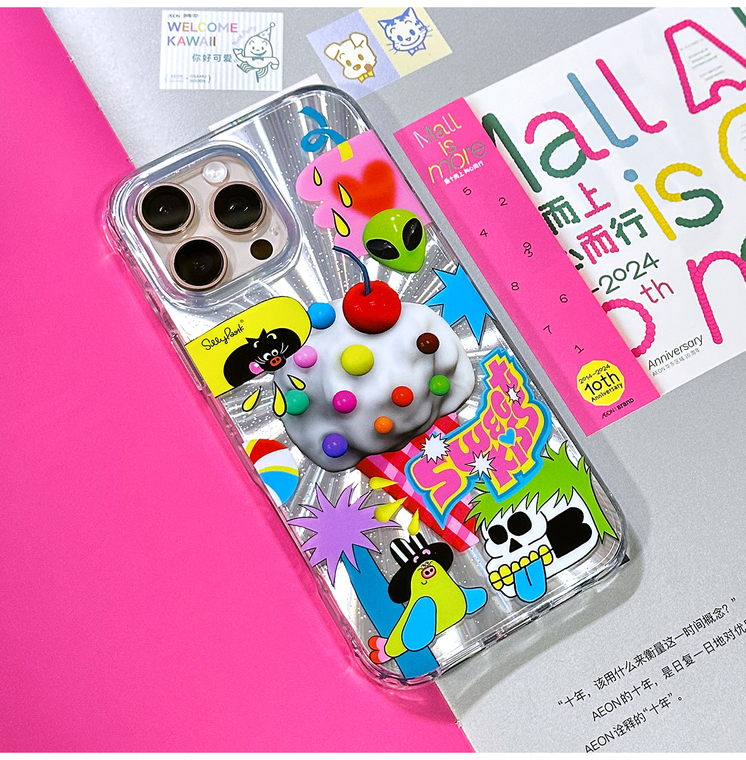 Alien Sun Sweet Kiss Graphic iPhone Case