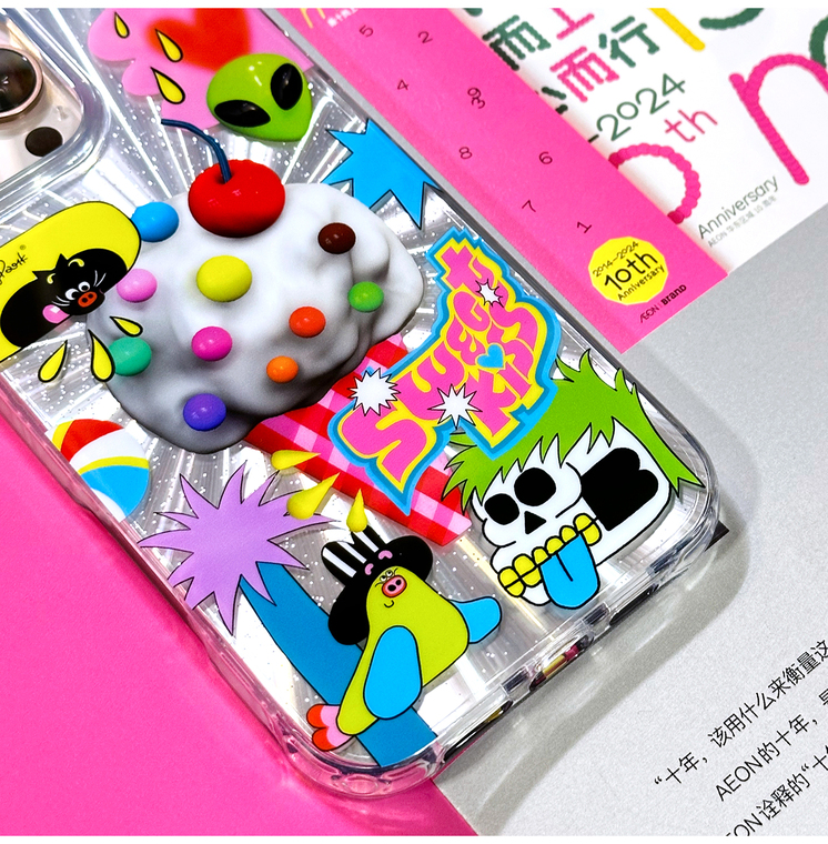 Alien Sun Sweet Kiss Graphic iPhone Case
