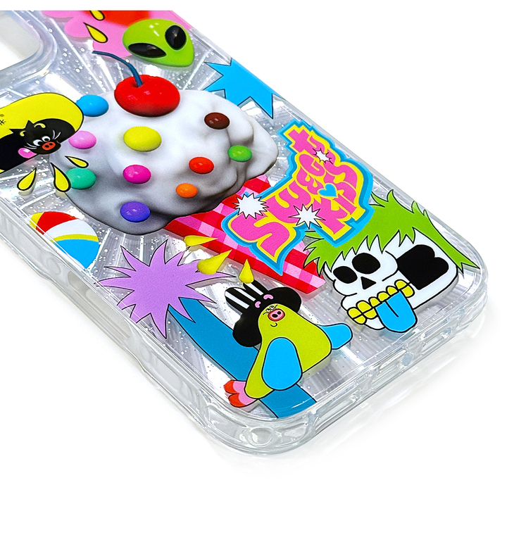 Alien Sun Sweet Kiss Graphic iPhone Case