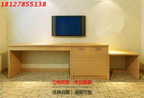 Business Chain Shortcut Hotel Guesthouses Furniture Single-Marked Room Bed Frame Bed Head Cabinet TV Cabinet Full Customize