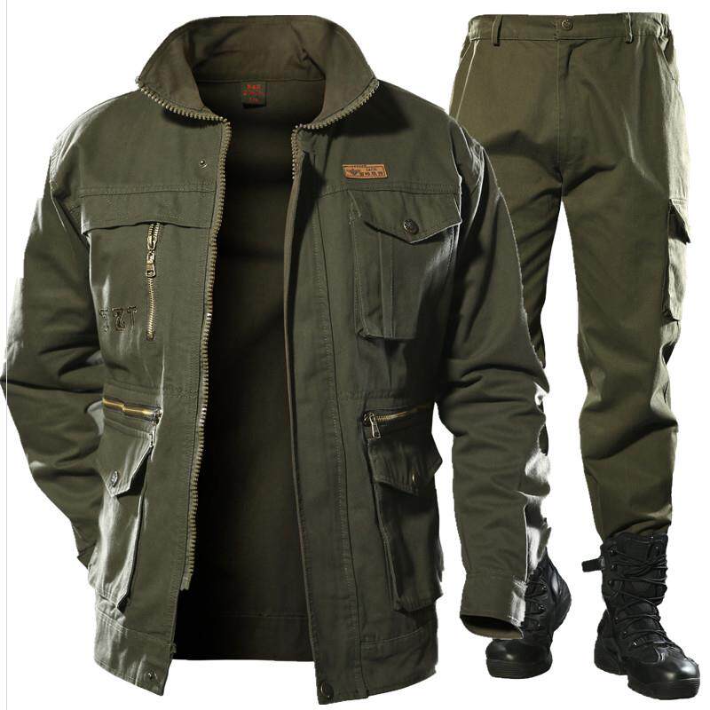 Hide Cyan Welding Work Pants Plus Fat Increase Work Clothes Labor Bullious Labor Cloth Army Green Tooling Suit Engineering Department Dark