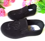 Детская старая пекинская черная ткань обувь для ухода за лицом мальчики холст обувь одна педали для обуви ханфу детская обувь