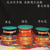 Nepalese tambourine Tibetan Buddhist tantric instruments red sandalwood sheepskin Gabara drum Tibetan drum round drum