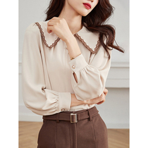 Mularsa Method Vintage Doll Collar Shirt Woman 2022 Spring new Dont Shirt Jacket Head Temperament Blouse