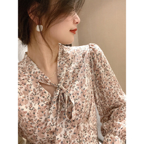 Mularsa Method Temperament Pink Crushed Flowers Dress Woman 2022 Springtime New Cashew Slim Snowspun Long Dress