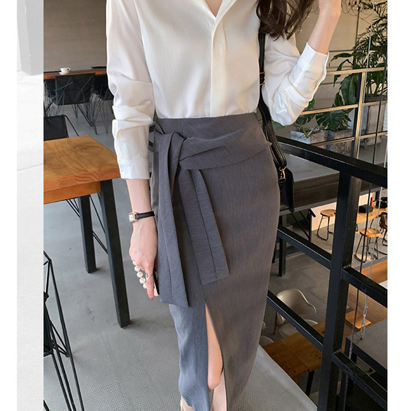Mularsa Law Style Design Sensational Half Body Dress Woman 2021 Summer New High Waist Display Slim Overknee Wrap Hip Skirt