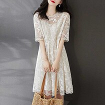 Mularsa high-end light extravagant crummy floral harness with dress suit 2022 Summer new temperament Gentle Lace Dress