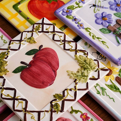 Старые товары искусственные ручные керамические блоки с тиснением окрашены вручную