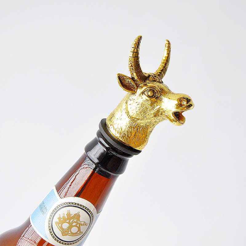 Sen Bear Upscale Thick Retro Style Animal Bull Head Red Wine Pour Wine champagne Champagne personality Decorative Bar