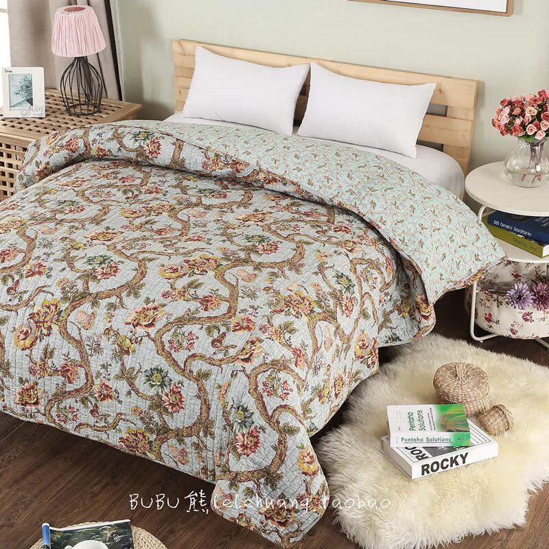 Sản phẩm mới được làm từ chăn bông bằng vải trải giường mùa hè mát mẻ là đôi chăn bông có thể giặt mùa xuân và điều hòa mùa thu ga giường 1m2x2m