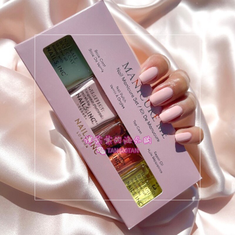 In Stock Nails Inc Kale Nail Base Coat 21Free Quick-Drying Top Coat Mini Set Nail Polish