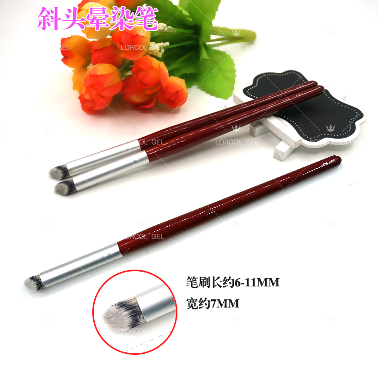 Công cụ làm móng Nhật Bản ánh sáng trị liệu bút smudge bút tròn gỗ gụ cực bút kẻ sọc bút bút tròn đầu bút xiên - Công cụ Nail kềm cắt móng giả