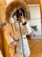 Down jacket for women 2025 new winter thickened and warm white duck down mid-length slim raccoon fur collar winter jacket