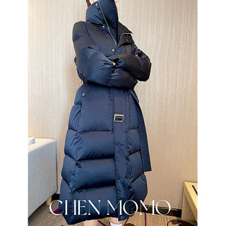 95% White Duck down Jacket for Women, Winter Long Style, Thickened Satin High-Density Craftsmanship, 2025 New Slim-Fit and Slimming Coat