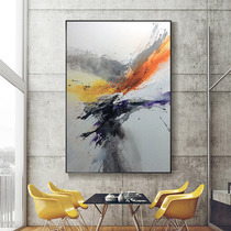 Hand-painted abstract oil painting Nordic style modern light luxury villa model room porch decorative painting corridor aisle hanging painting