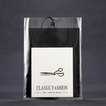 Womens opp tag custom clothing store black card special paper hot silver Listing custom logo label custom design