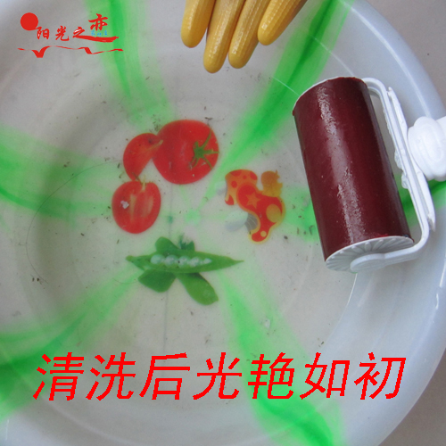 Yi Jiajie 10cm vừa rửa keo dính cuộn tóc tẩy lông bàn chải bụi lau quần áo làm sạch con lăn đầy đủ 20 - Hệ thống giá giặt con lăn quần áo