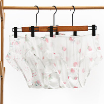 200 pounds of underwear girls middle - high - waist MM cute Japanese underwear mesh - tip lace side maid