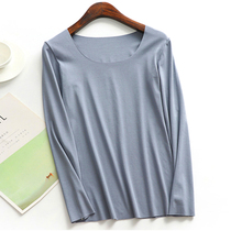 Big Code Lady Warm Autumn Clothes Without Mark fabric Modale Long sleeves Bottom blouses Fat mm200 catty Gats autumn and winter