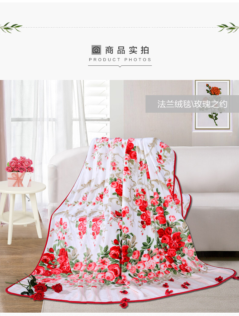 Hướng dương Holy Flower Flannel Chăn Bốn Mùa Ăn Trưa Bìa Đôi Giải Trí Du Lịch Chăn Công Chúa Màu Hồng