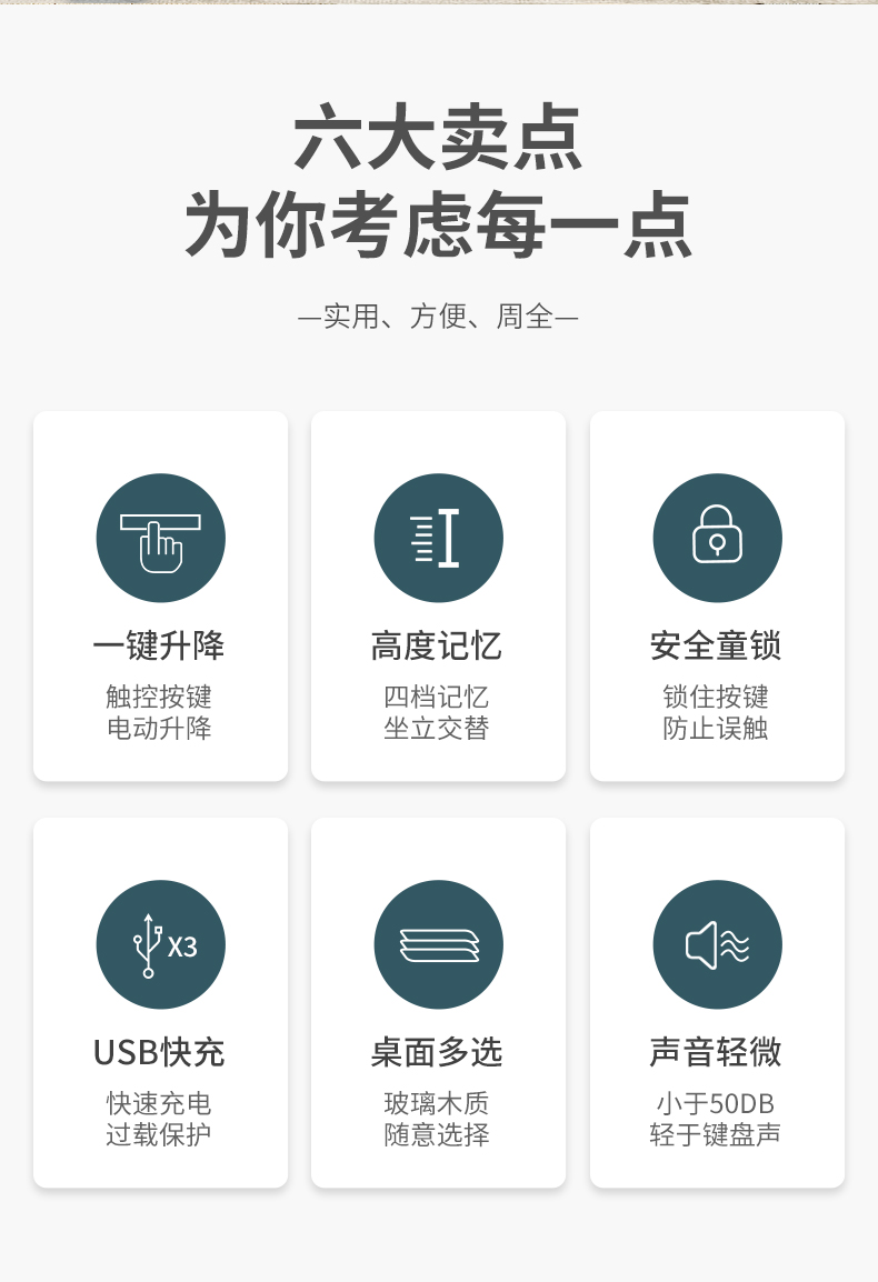 A股上市 乐歌 E5 玻璃面电动升降桌 图3