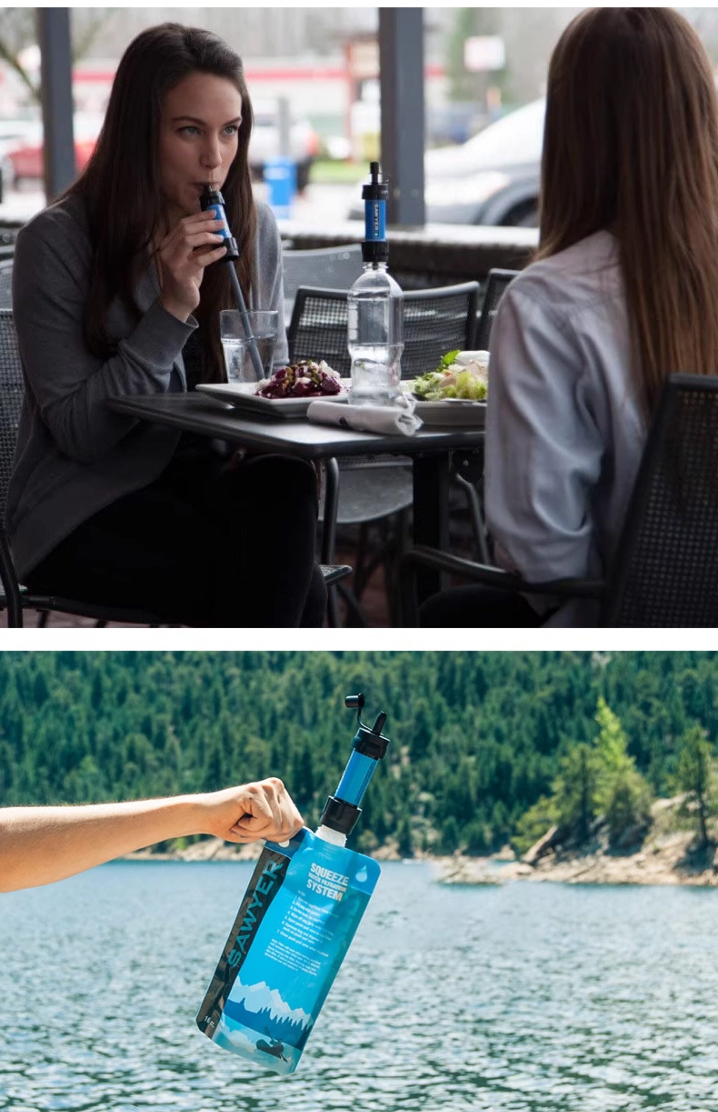 Сойер на открытом воздухе пешком водоочиститель Быть доступным портативный фильтр нагреватель воды Прямой напиток аварийный Очистите свою жизнь оборудование фильтр нагреватель воды Sawyer/Sawyer 