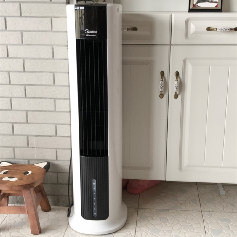 Midea air conditioning fan cooling fan vertical household floor fan desktop air cooler dormitory small tower water cooling fan