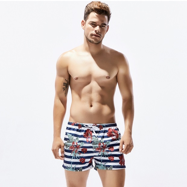 Quần bơi đi biển SEOBESE Quần short boxer nam Thời trang thể thao cho bé trai quần nhà rộng lò xo nóng - Quần bãi biển quần đôi đi biển