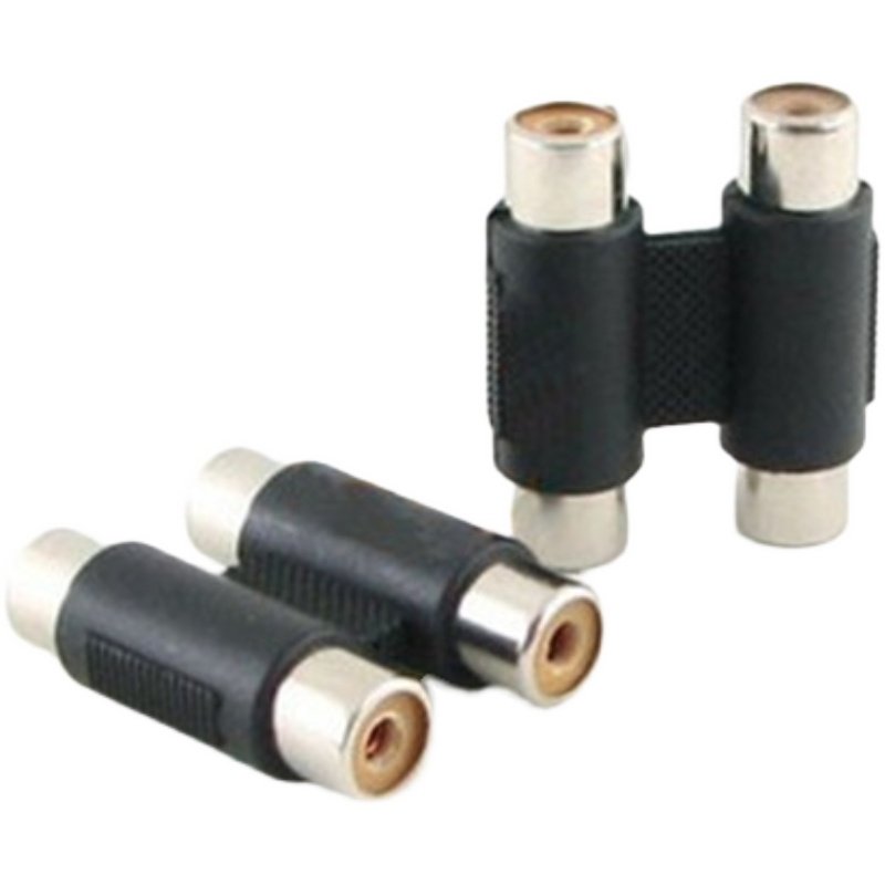 Two-to-two lotus conversion head audio-video AV straight through double-hole mother TV upper box DVD wire joint 5-10