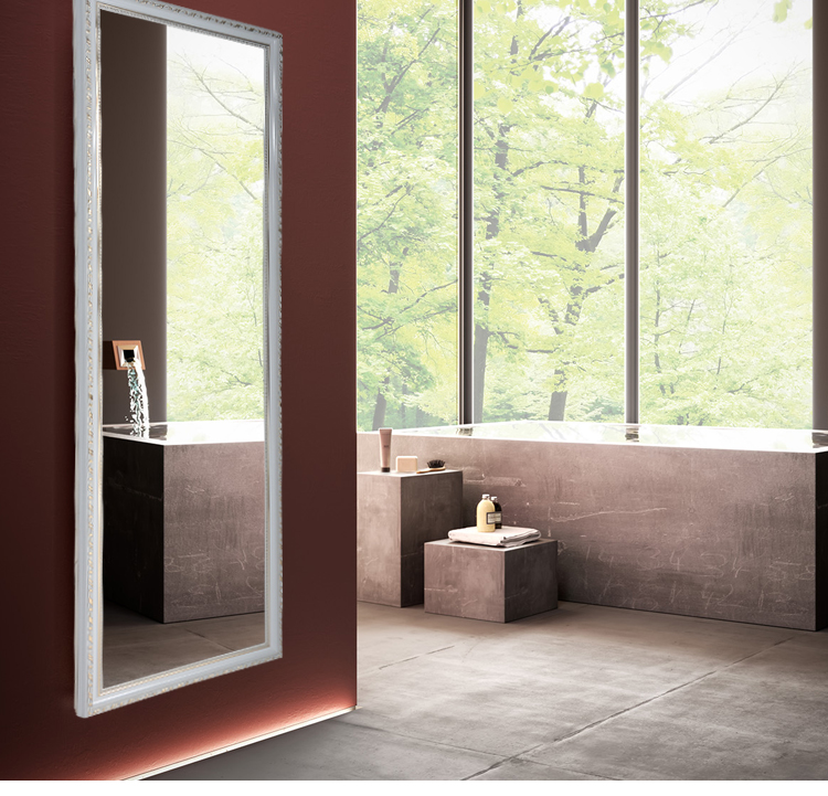 Bến cảng cây lớn Phong cách châu Âu đầy đủ chiều dài gương đứng sàn quần áo giảm béo cửa hàng quần áo phù hợp gương gương tường lớn tùy chỉnh gương - Gương gương trang trí nội thất
