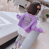 Girls Western style suit net red spring and autumn clothes 2022 new Korean version of the baby childrens clothes female baby two-piece set of childrens tide