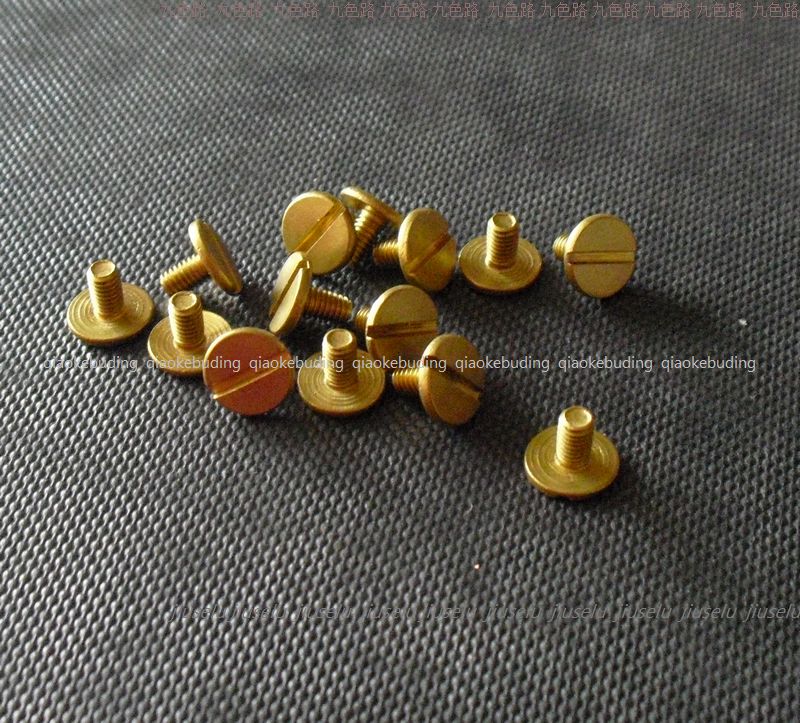 Phụ kiện phần cứng hành lý bằng da từ vít đồng dày 2,5 / 3 mm vít đồng thau 1 nhân dân tệ - Phụ kiện hành lý bộ nguyên liệu làm túi handmade
