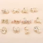 DIY phụ kiện hợp kim dày mạ vàng 12 Zodiac trâm cài pin trang sức ngực trâm bán thành phẩm ngọc trai trống khay trang sức - Trâm cài huy hiệu cài balo
