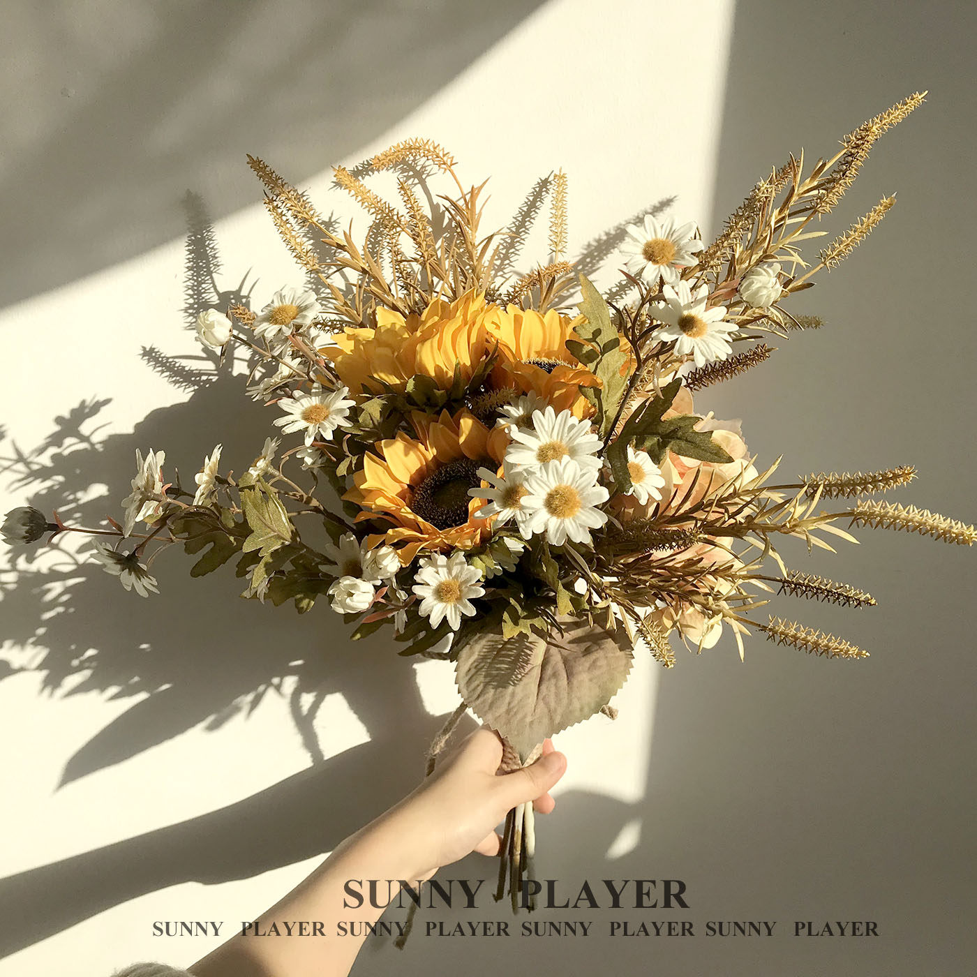 Sunflower Bouquet Simulation Bouquet Wedding Wedding Hands Touted Bridal Wedding Photo Photo Gallery Props Sen Korean style