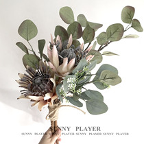 Brides hand touted flower emulation flower bouquet wedding wedding wedding wedding photo Photo photo props to lead the Korean style Flowers Ball