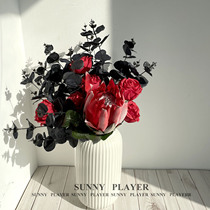 Simulation Flower Bouquet Monarch Flowers Interior Dining Room Table Placement Tea Table Decoration Pendulum-room Fancy Flowers Fake Flowers Red Roses