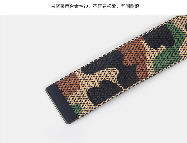 Thắt lưng Canvas Thắt lưng nam và nữ Thanh niên Khóa tự động Sinh viên Thiếu niên Hàn Quốc Quần âu nịt bụng latex