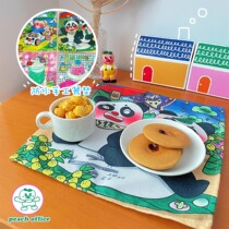 Peach office original illustration good luck series square handmade waterproof placemat praying for panda Summer Girl