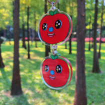 Peach office original design new year gift cute Apple Keychain pendant good luck safe