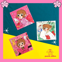 Peach office original design illustration girl pearlescent Sakura original drawing postcard cartoon