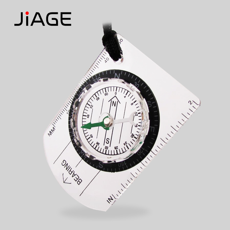 With lanyard transparent north needle compass directional cross-country primary and secondary school students outdoor sports with scale transparent