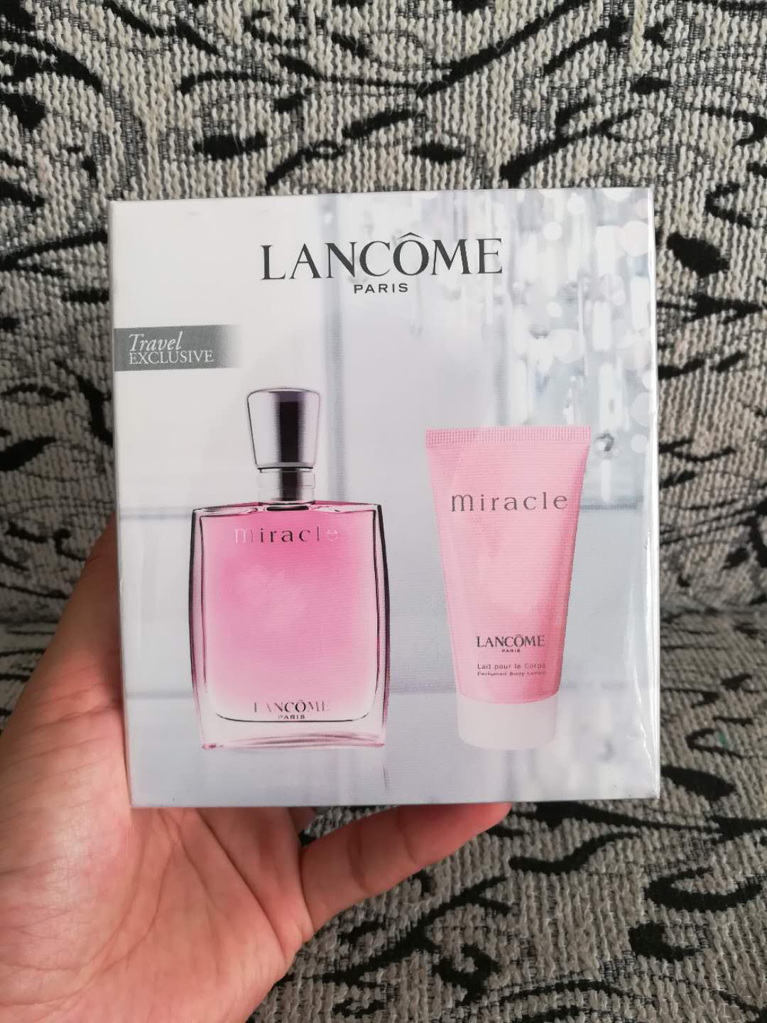 韩国免税版 Lancome兰蔻奇迹旅行套装香水50ml+身体乳50ml