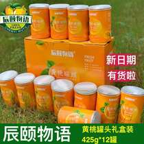 Chenyi Story Yihe Orchard sugar water canned yellow peach Dangshan specialty fresh fruit 12 cans X425g Recruit agent
