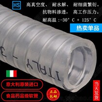 Transparent thermoplastic rubber TPE material 302 stainless steel wire high temperature resistant food and medicine cosmetics hose hot sale