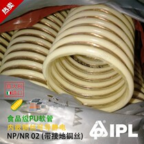 Imported high-quality transparent tooth-colored pvc spiral inner diameter polyurethane lined electrostatic copper wire food grade hose hot sale