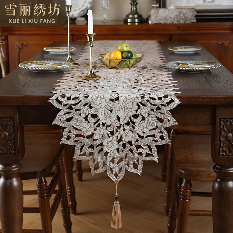 Table cloth table flagTV cabinet cupcabinet tea cushion lavish cushion embroidered Northern European American-style Chinese hoist color