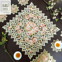 Square table cloth table cushions a few sides a few beds head cabinet computer cover towels cloth art embroidery Nordic American mountain roses